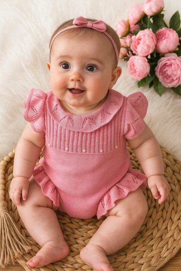 body trico com perolas rosa chiclete