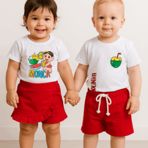 conjunto turma da monica