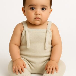 Jardineira com alça ajustavel bege