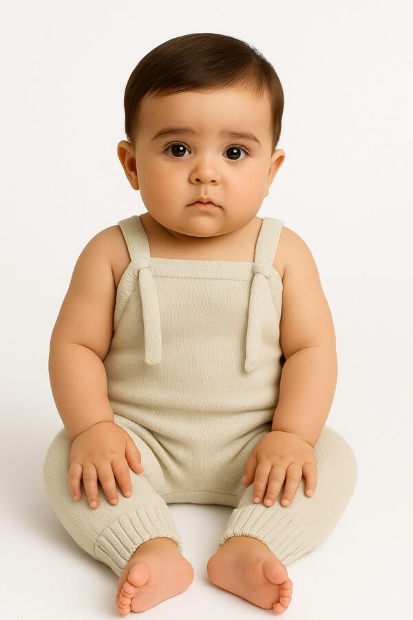 Jardineira com alça ajustavel bege