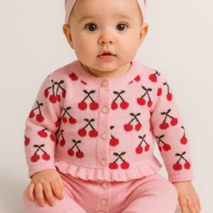 conjunto romper com casaquinho de cereja