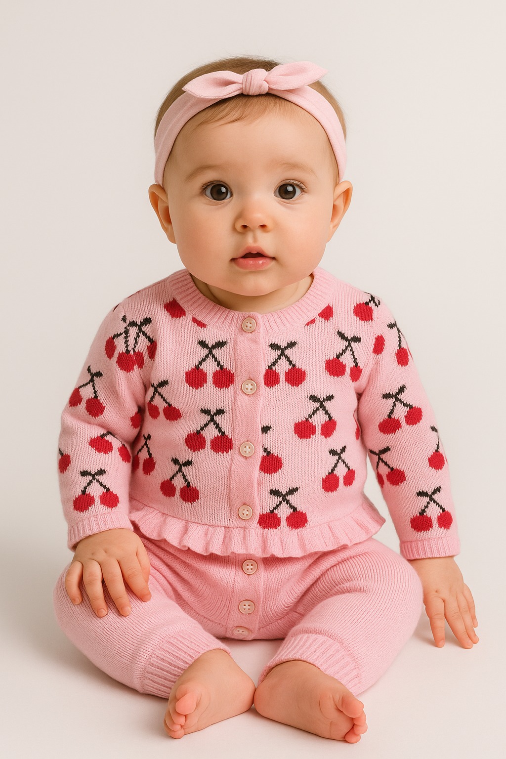 conjunto romper com casaquinho de cereja