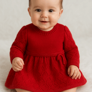 vestido trico manga longa