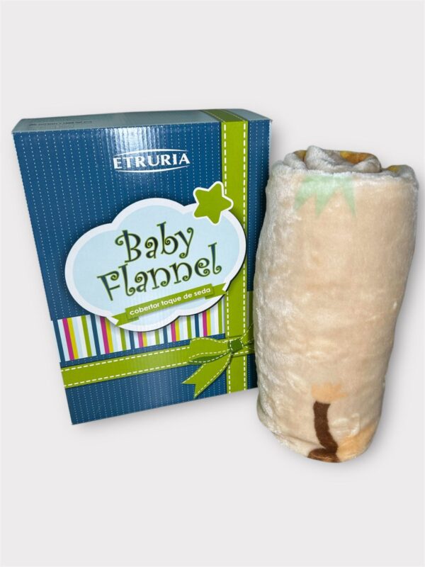 cobertor baby flannel bege