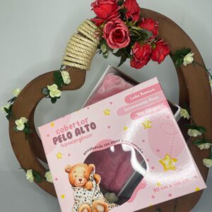 cobertor pelo alto rosa bebe