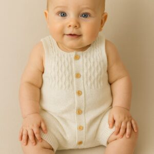 jardineira com botão off white