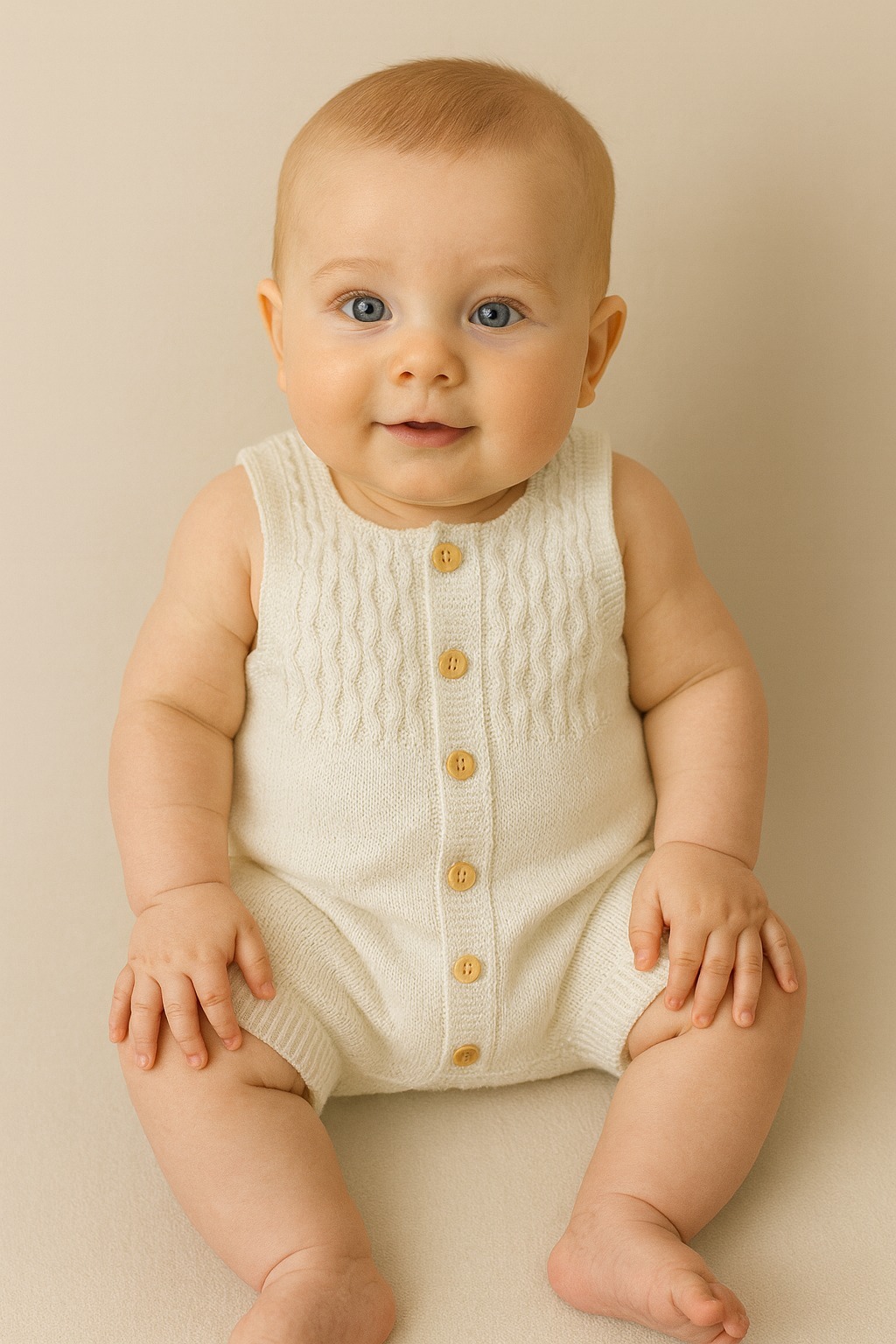 jardineira com botão off white