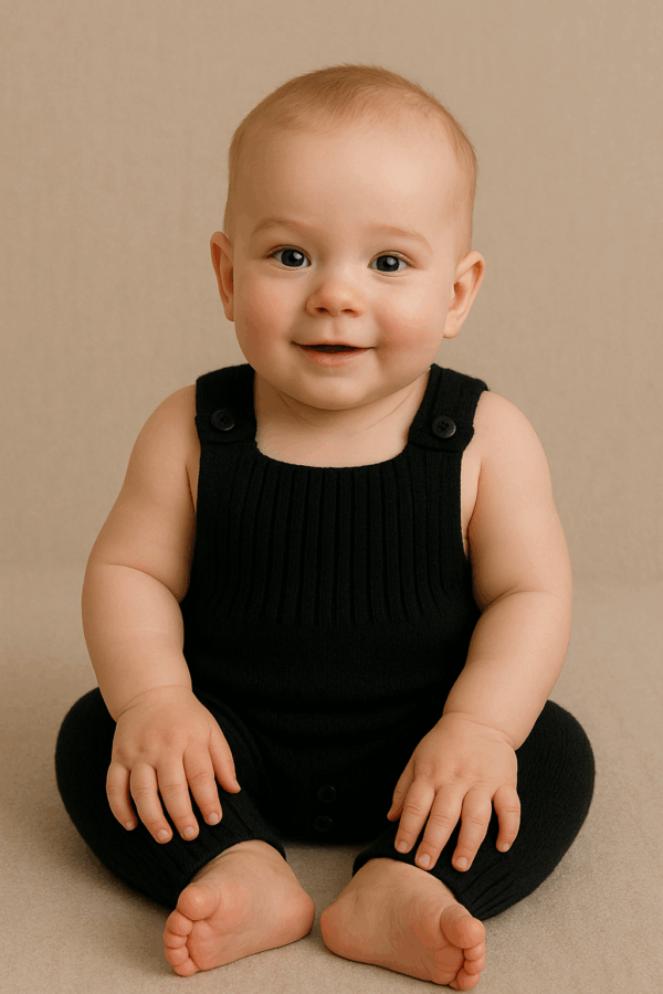 jardineira trico lisa preto