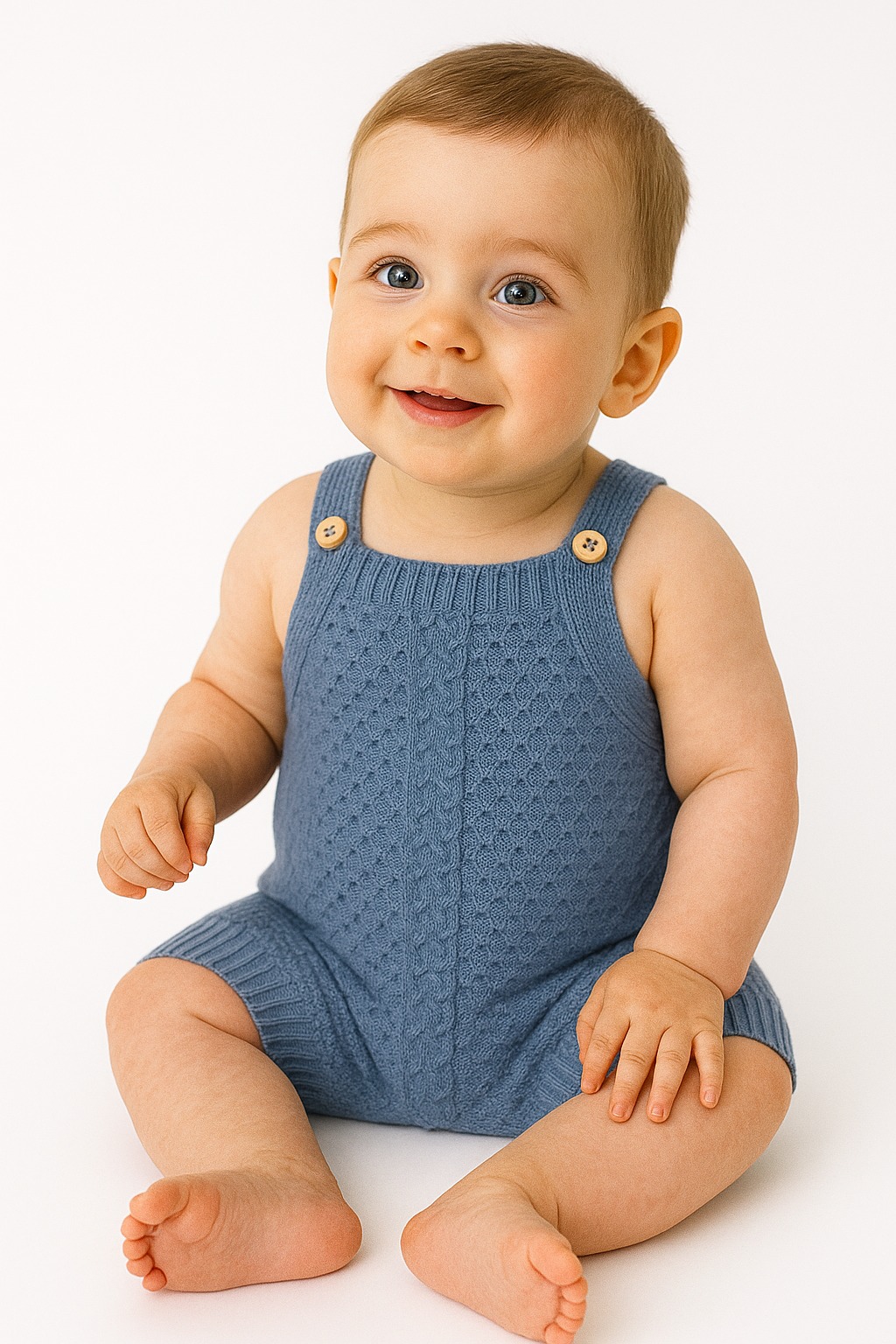 jardineira trico regata azul petroleo