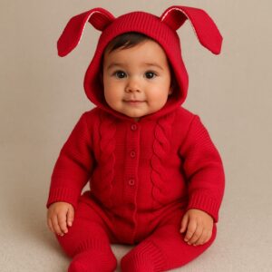 macacão com orelinhas vermelho