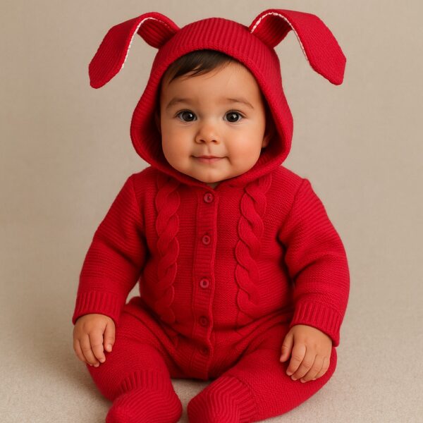 macacão com orelinhas vermelho